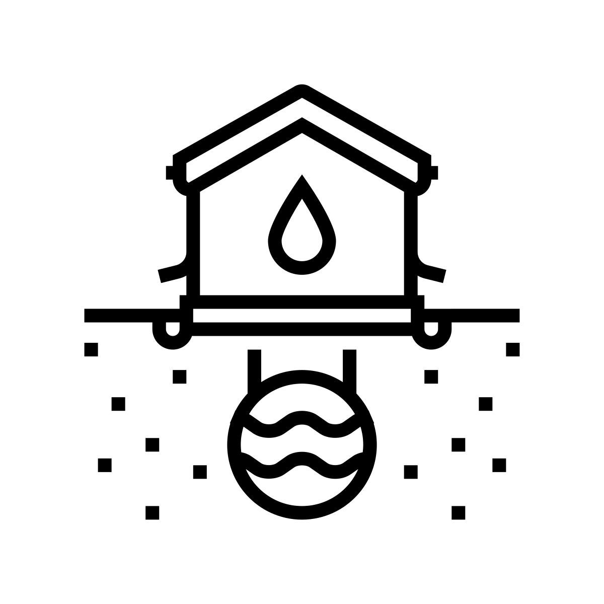 sistema de drenagem residencial icon