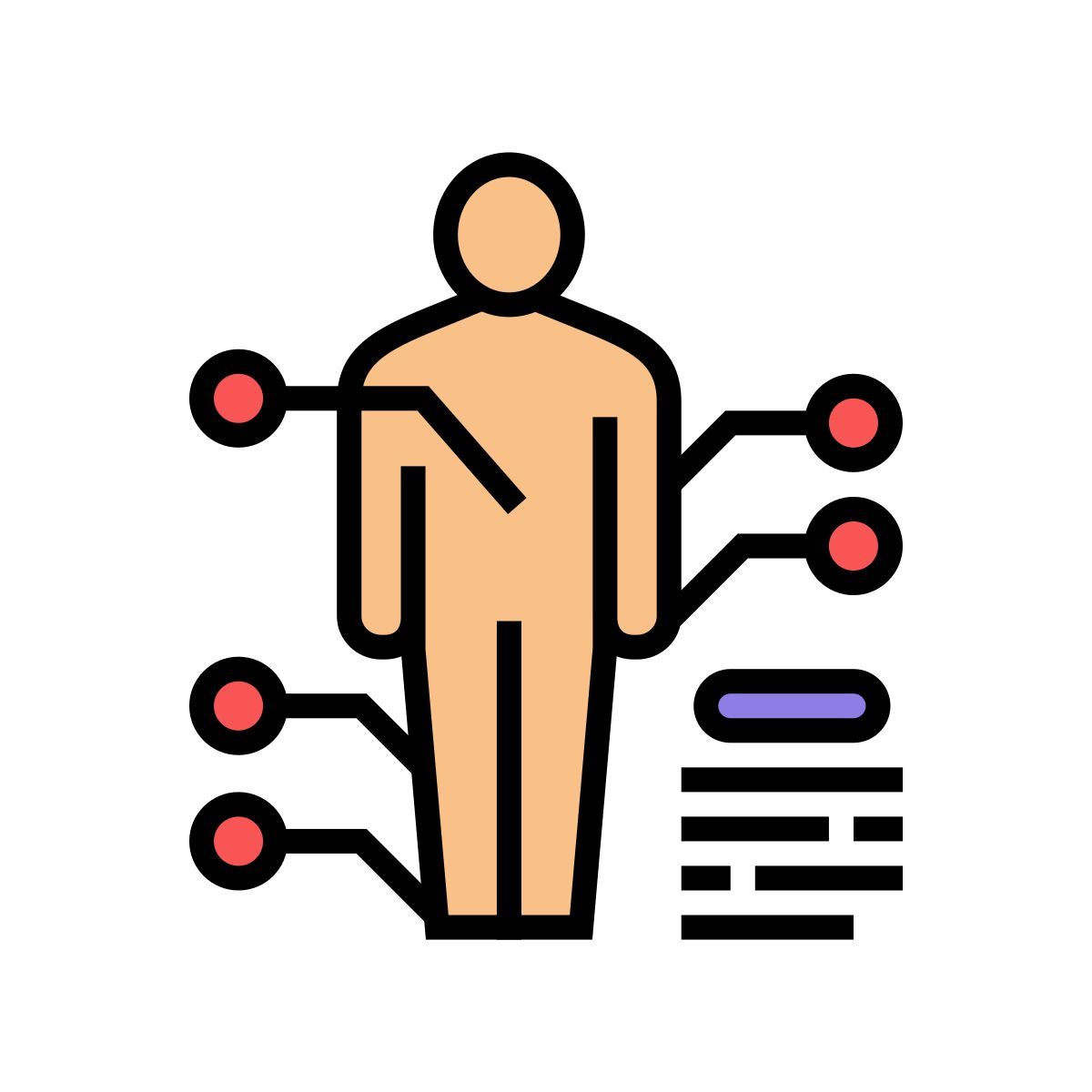human body diagram icon