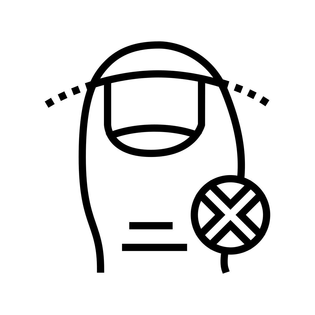 falscher nagelschnitt icon