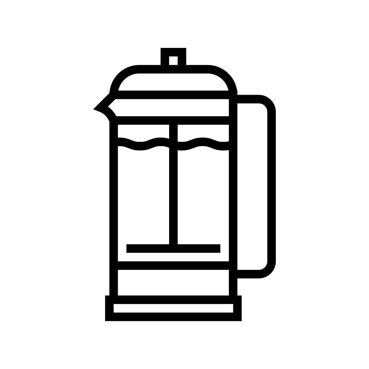 french coffee press icon