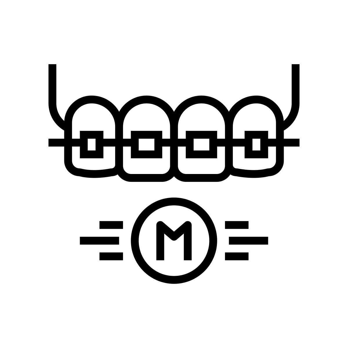 metal braces icon