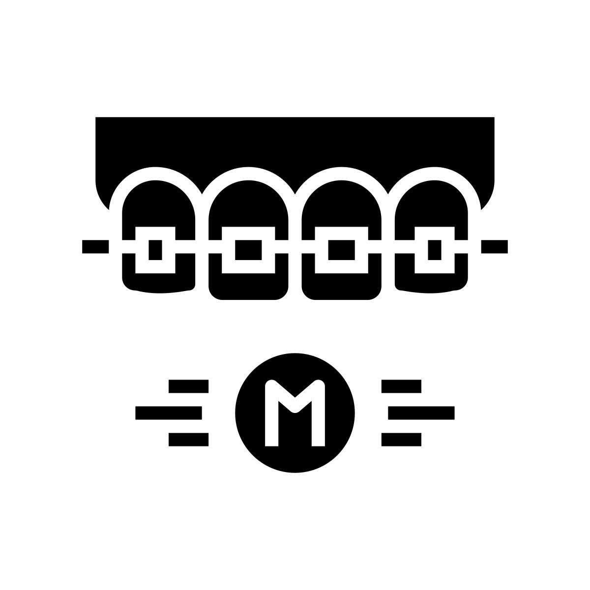 metal braces icon