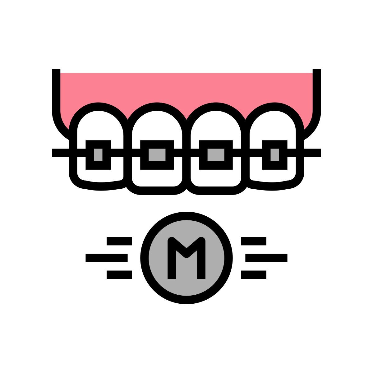 metal braces icon