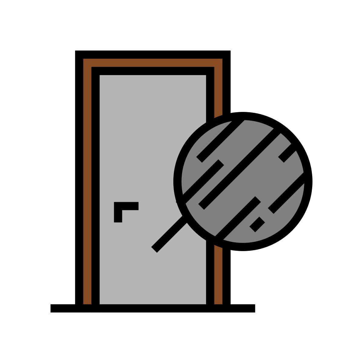 metallic door icon