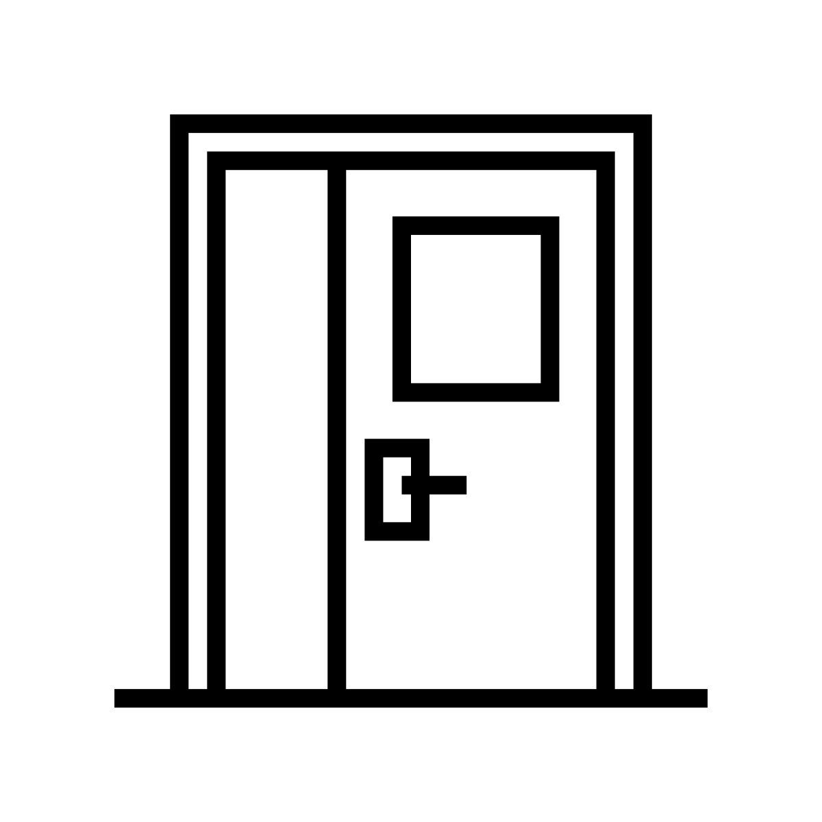 metallic door icon
