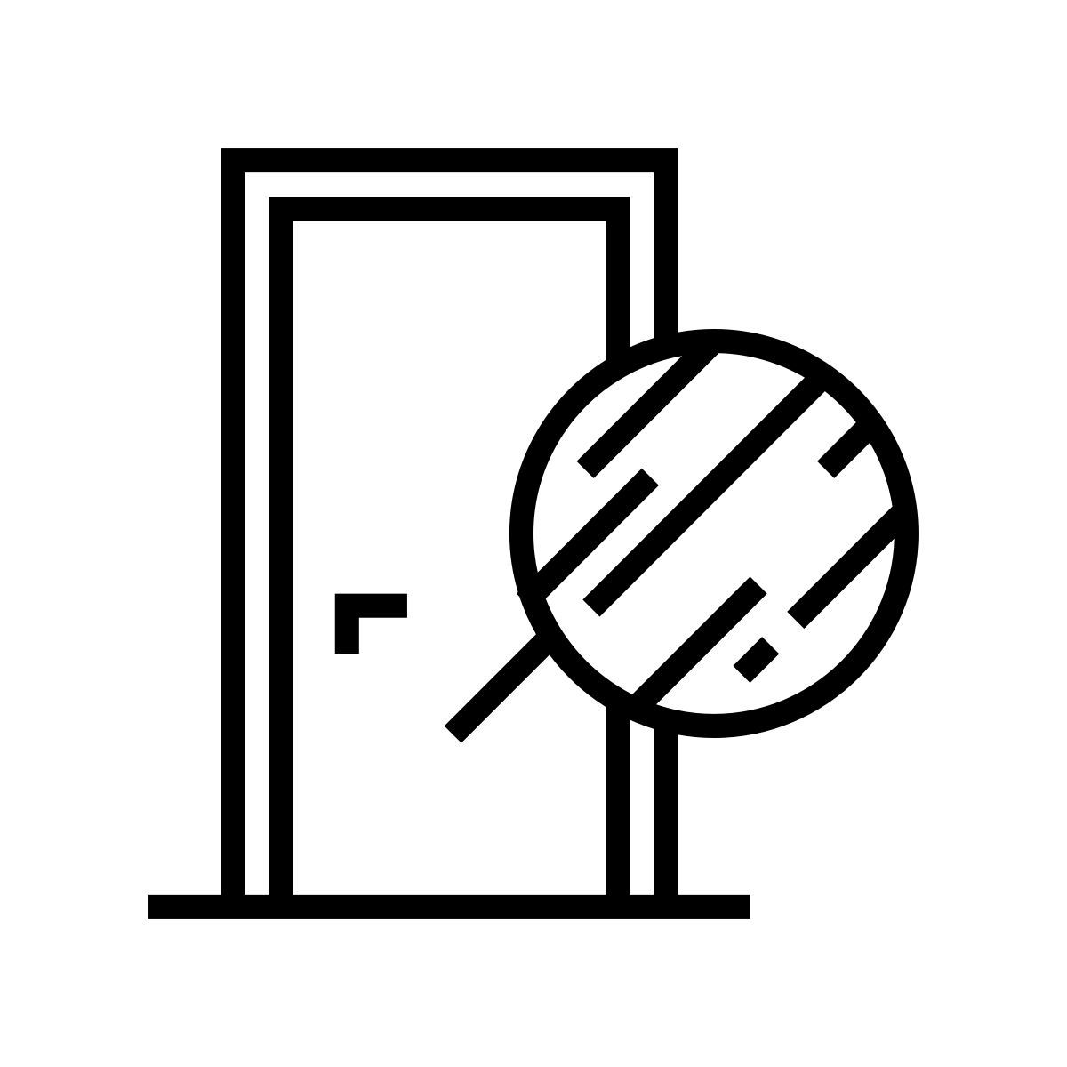 metallic door icon