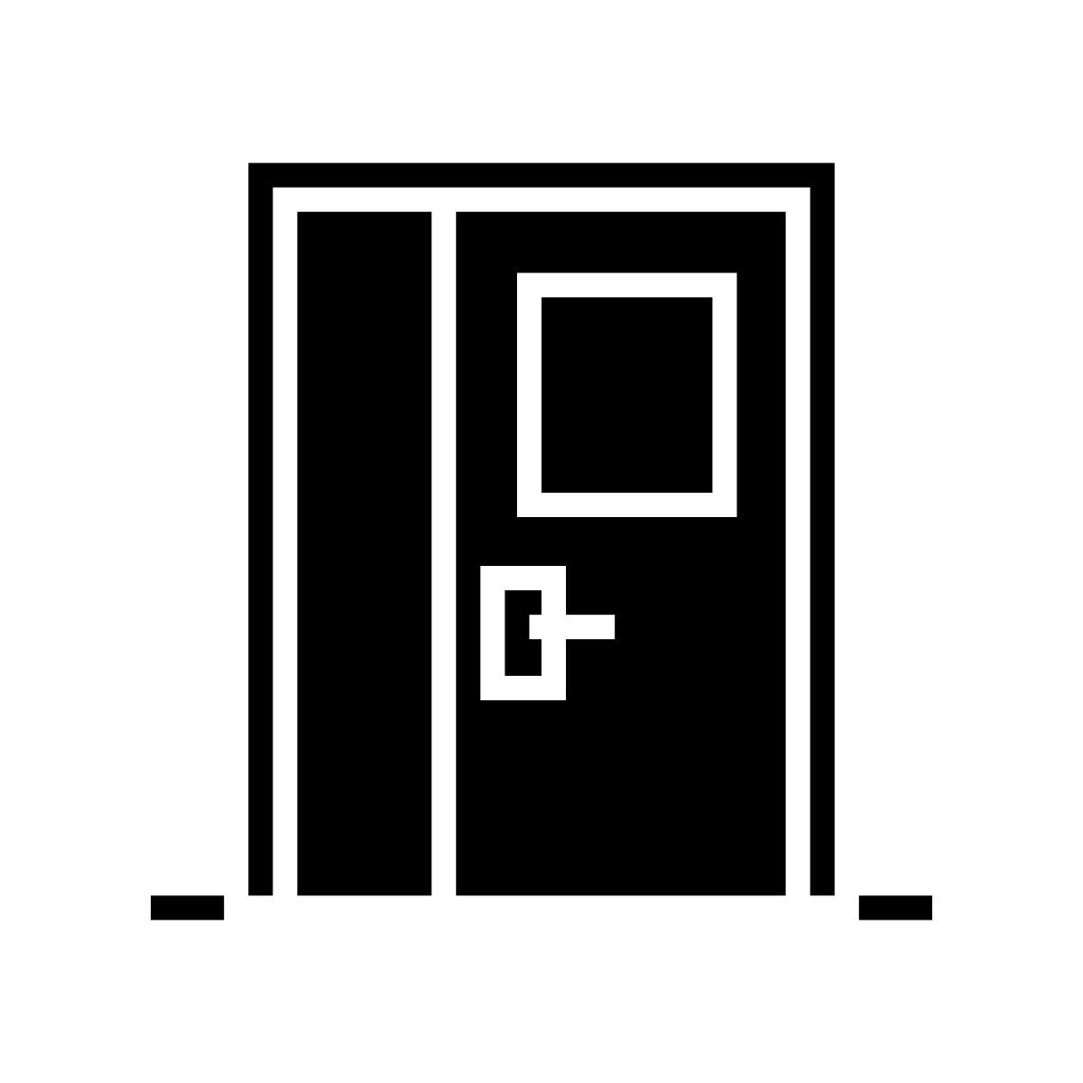 metallic door icon