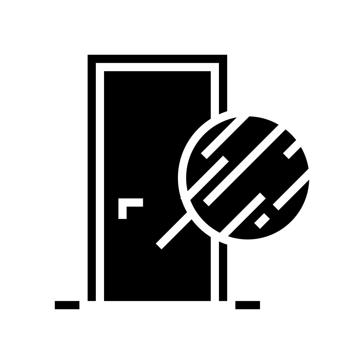 metallic door icon
