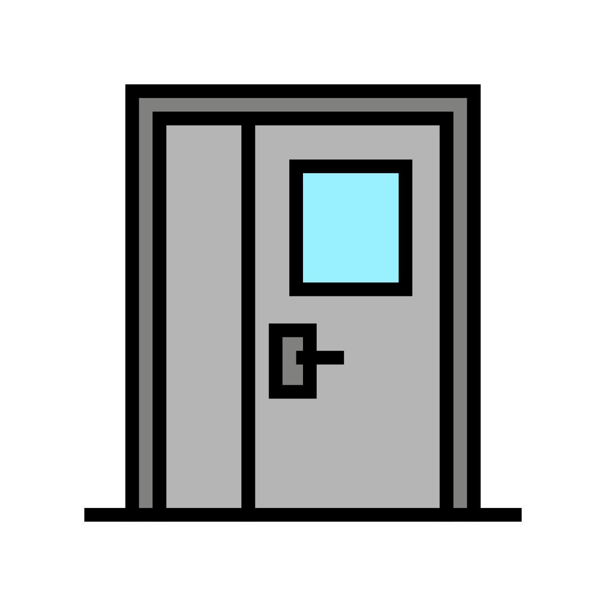 metallic door icon