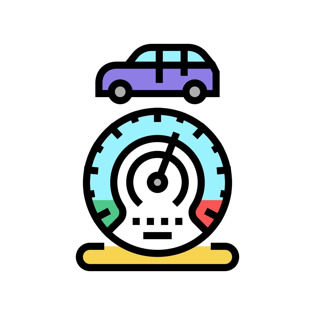 car mileage icon
