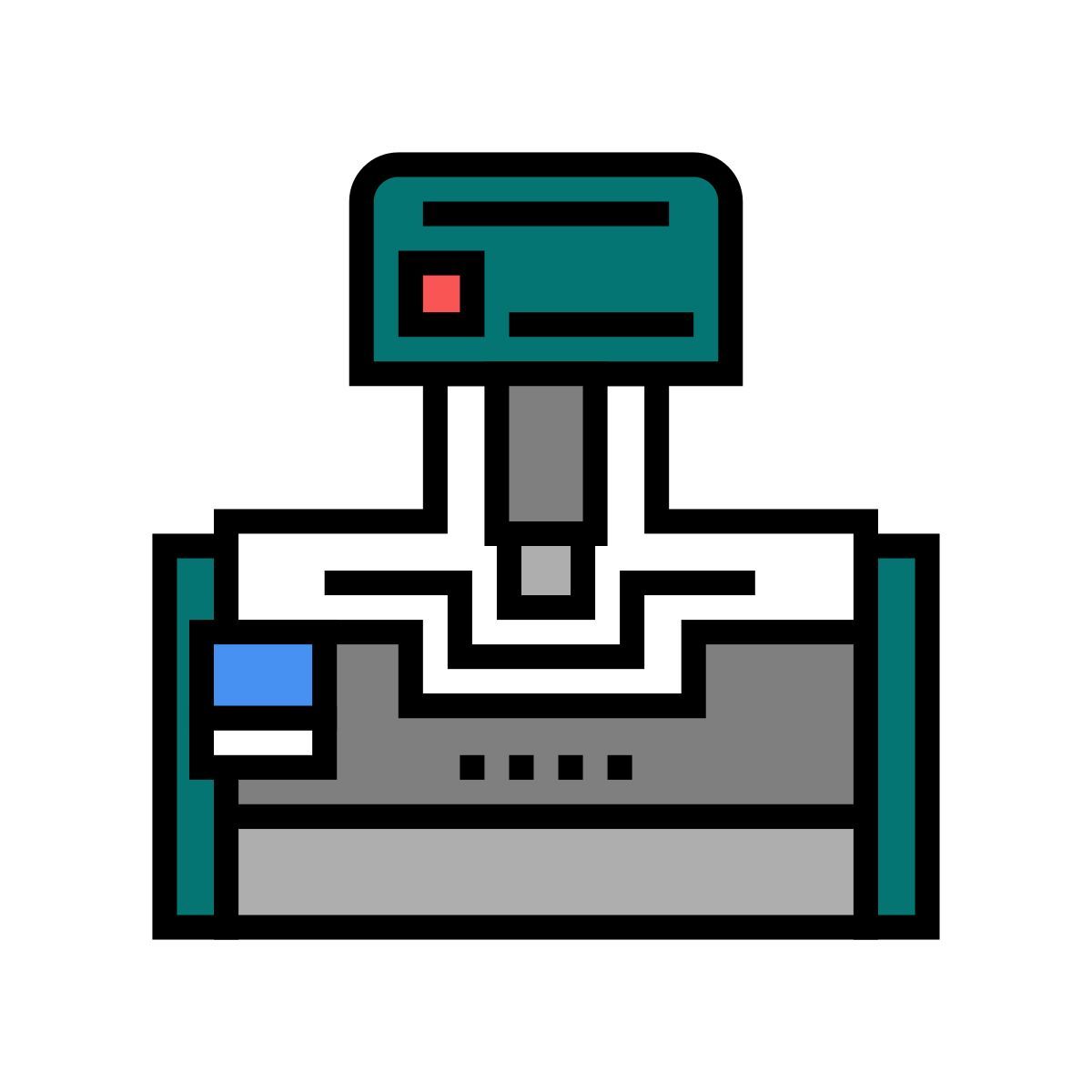 Molding apparatus icon for technical illustrations