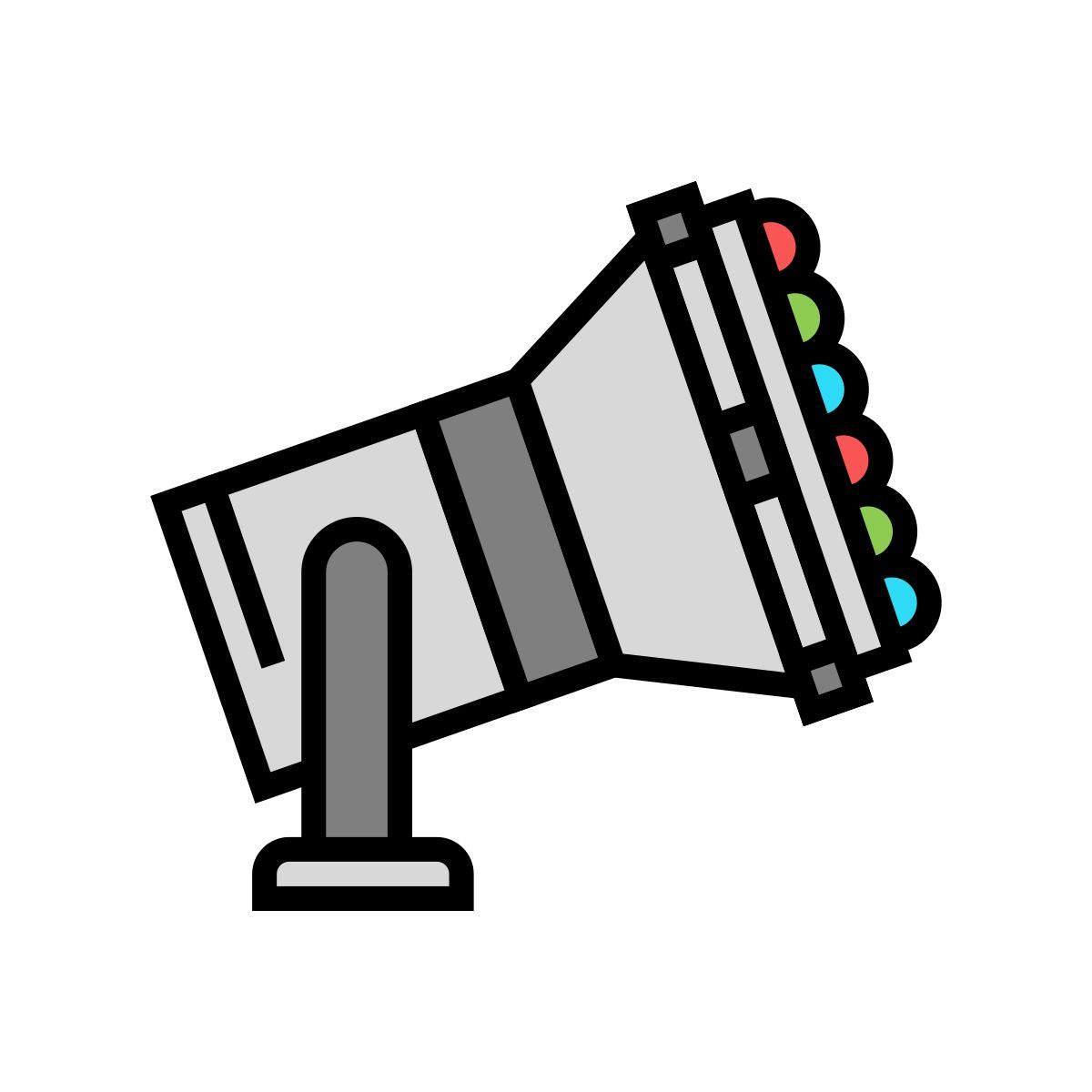 multicolor lamp icon