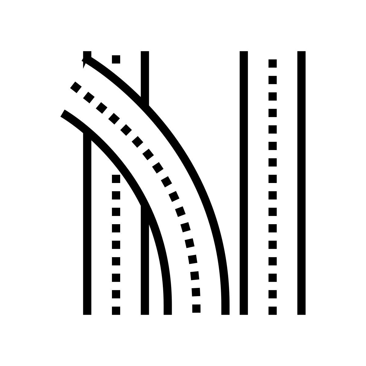 route à plusieurs niveaux icon