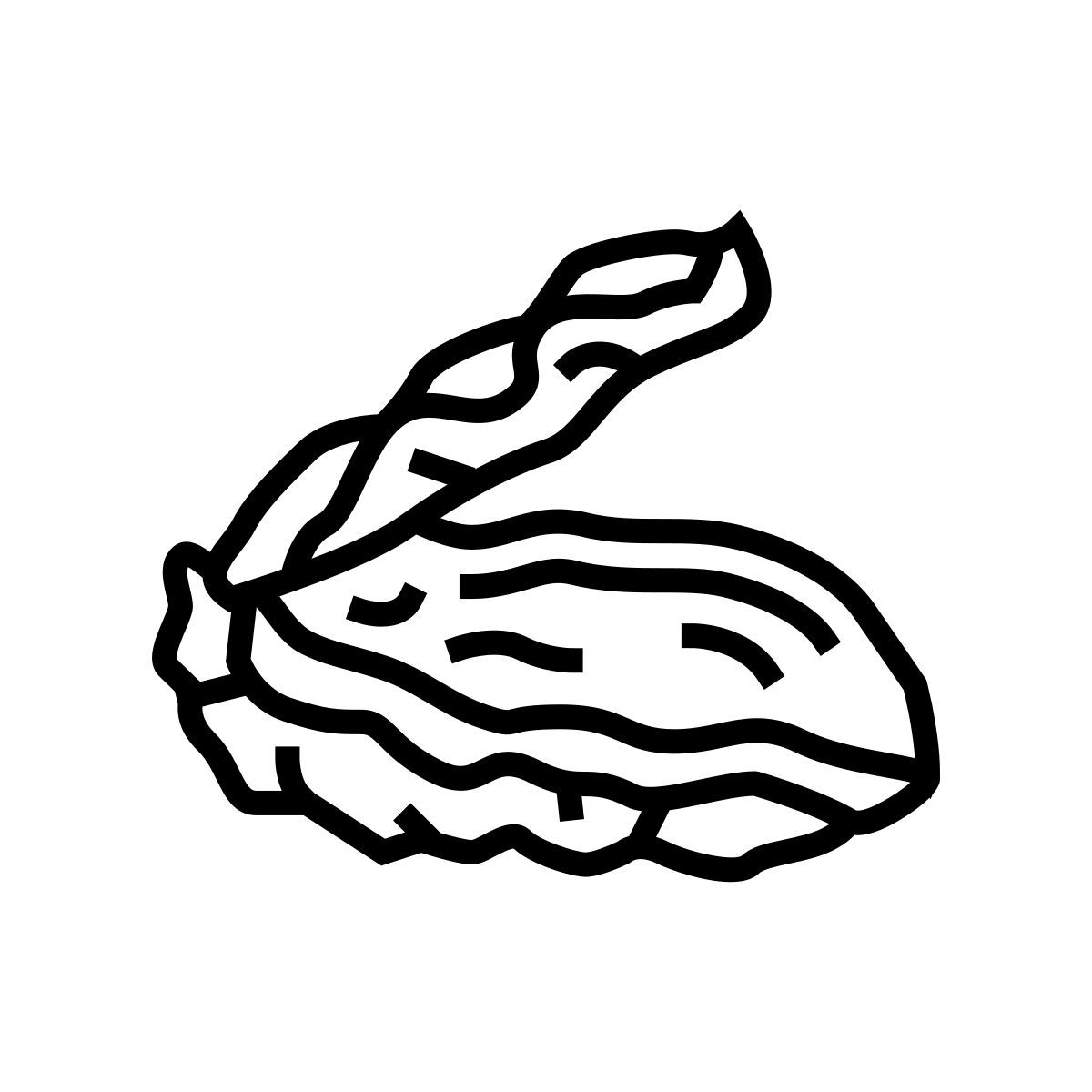 geöffnete auster icon