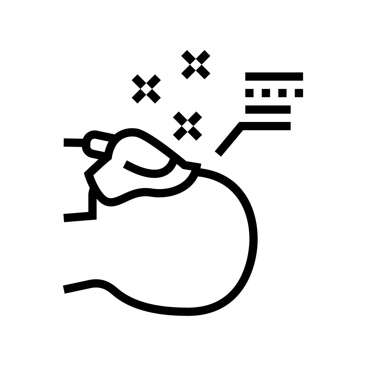 patient schläft unter narkose icon