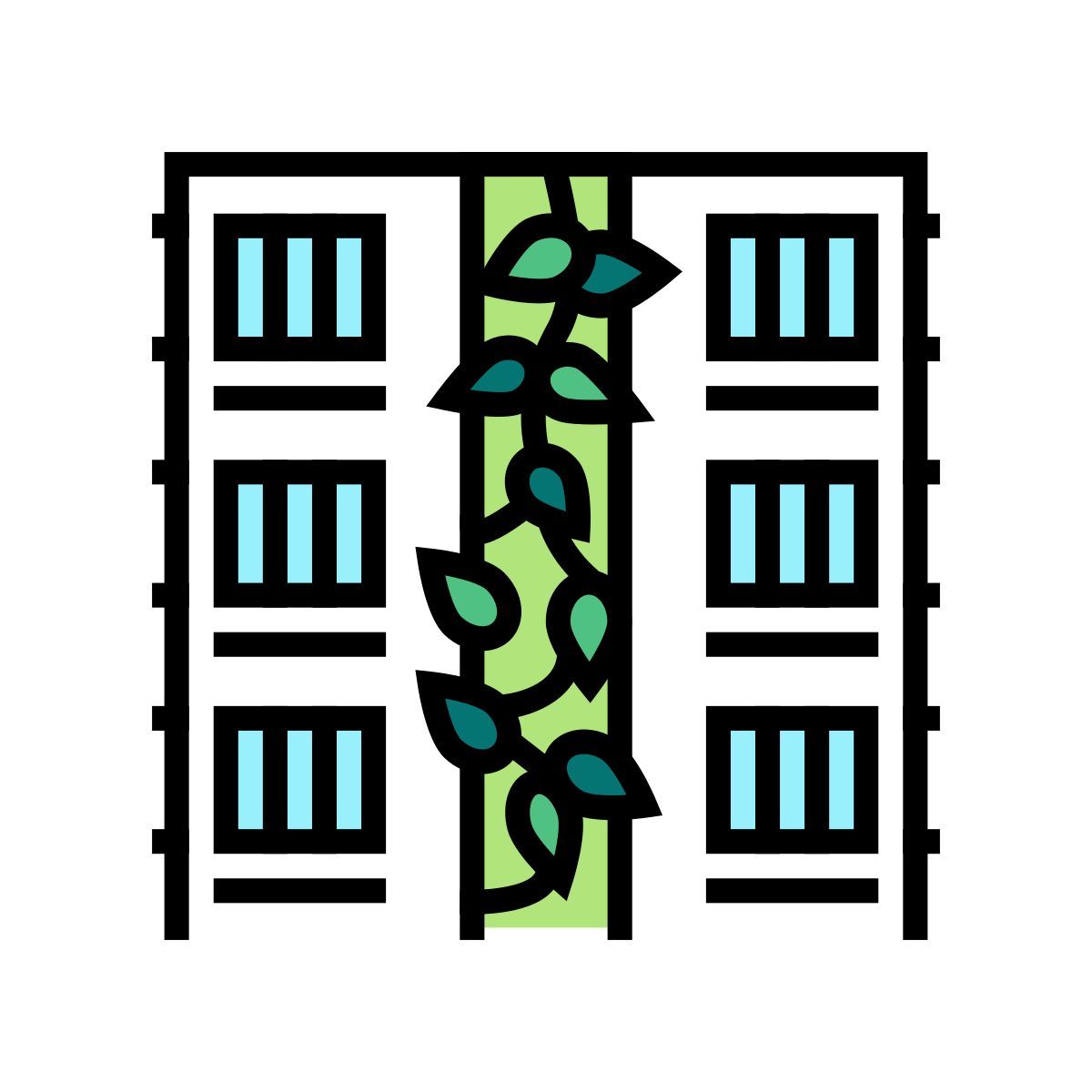 plants on house icon