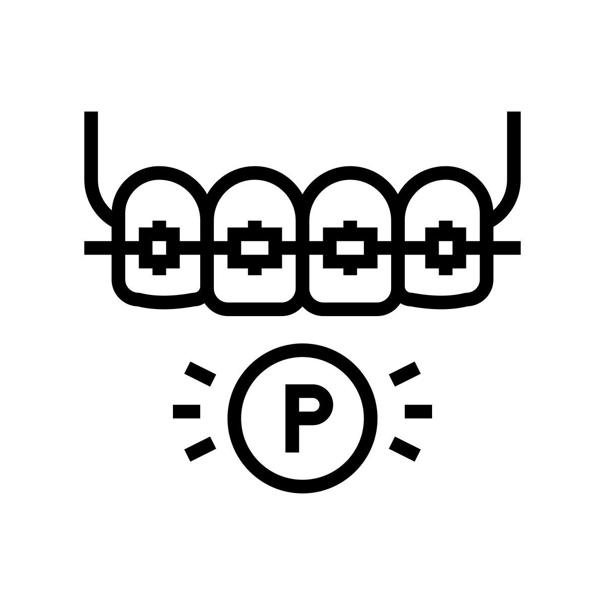 plastic braces icon