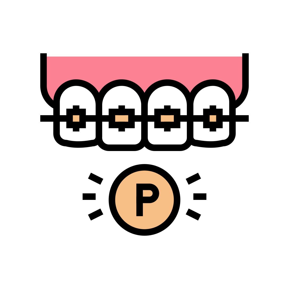 plastic braces icon