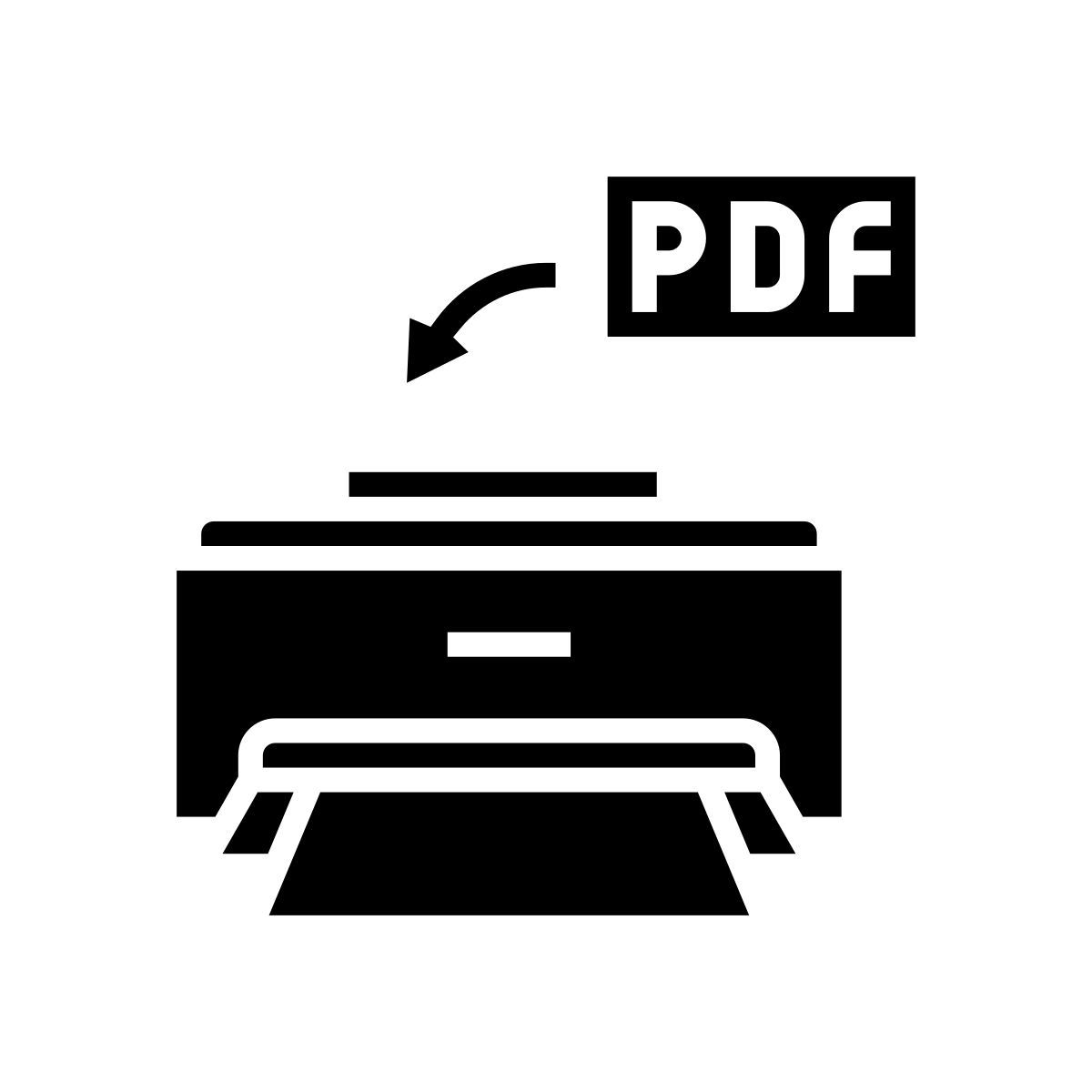 printing pdf file icon