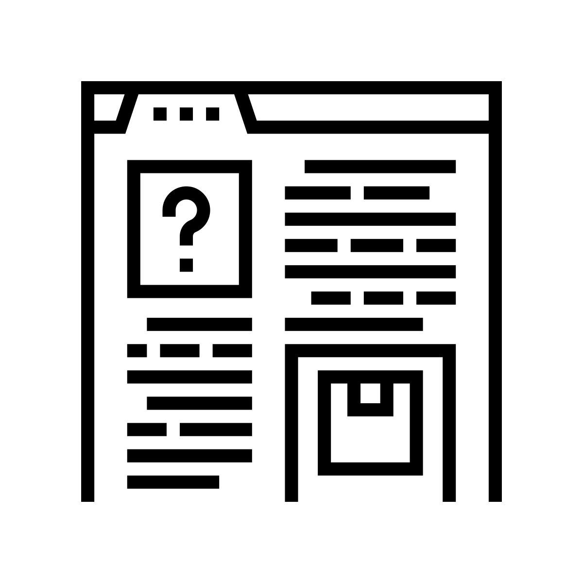 características del producto icon