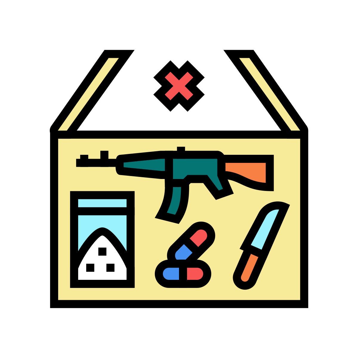 prohibited goods icon