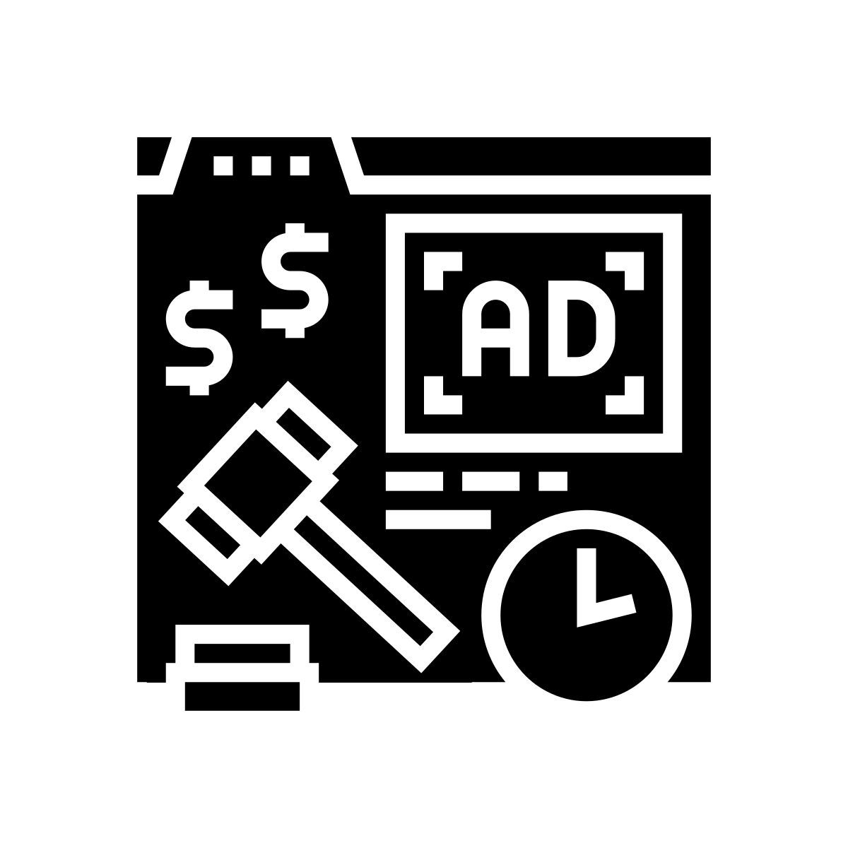real time bidding icon