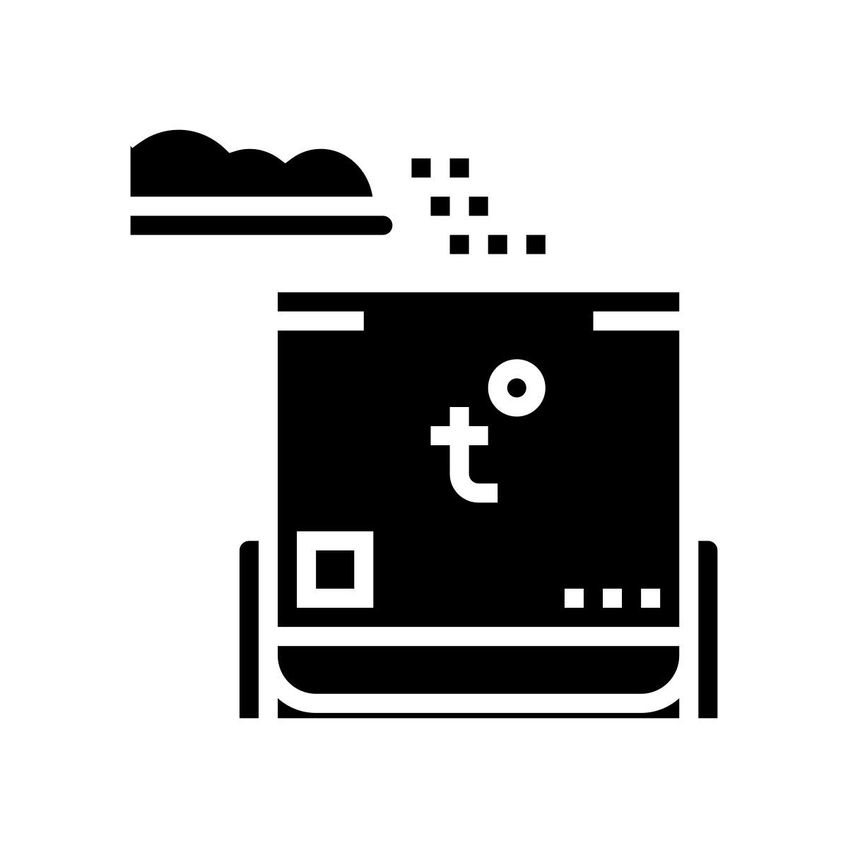 rubbish heating equipment icon