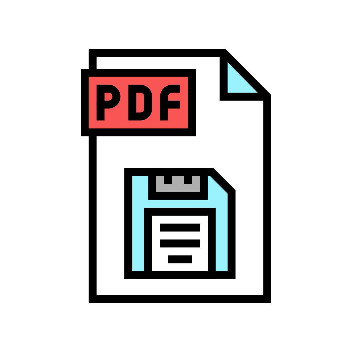 enregistrer au format pdf icon