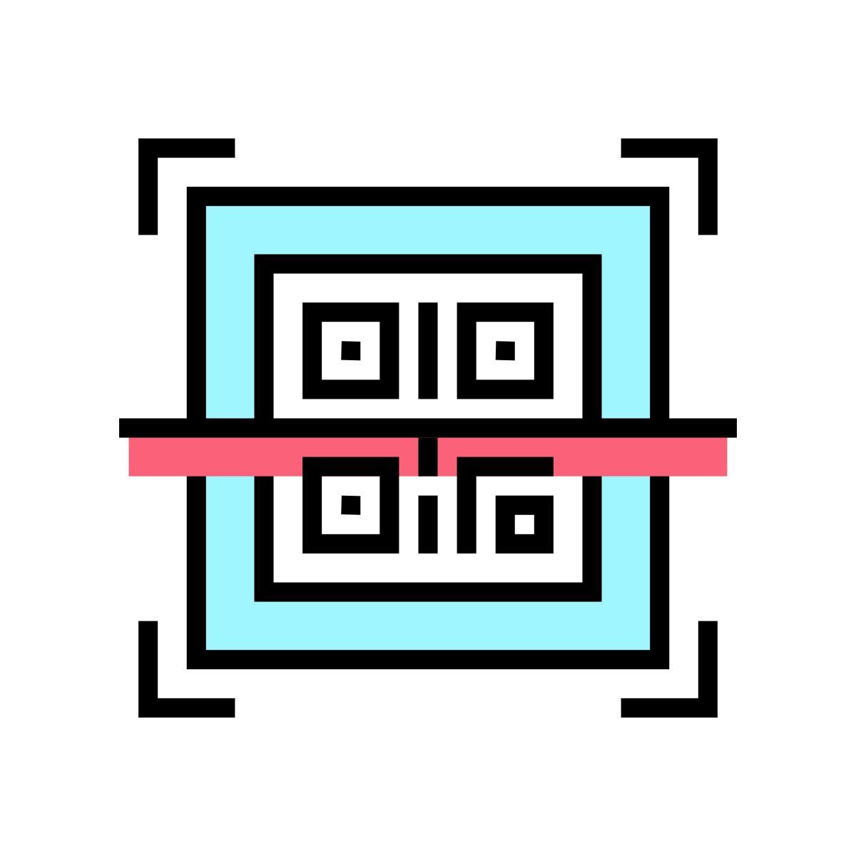 escaneando código qr icon