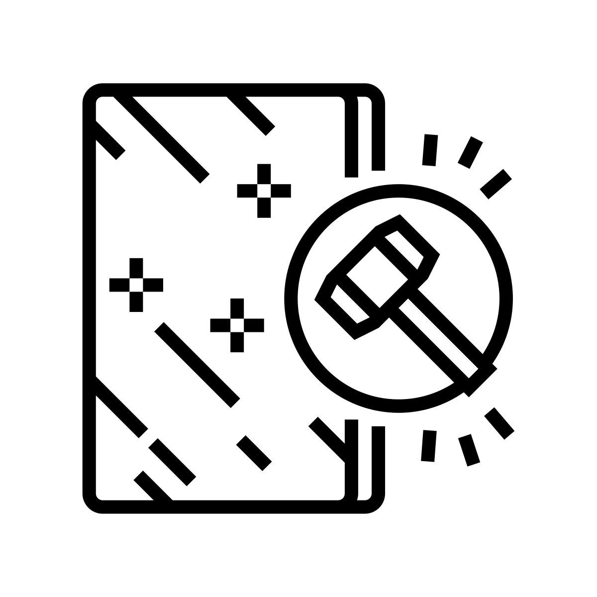 stoßfester spiegel icon