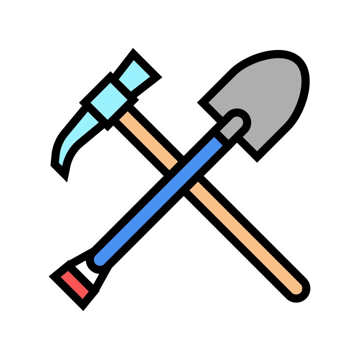 shovel and pickaxe icon