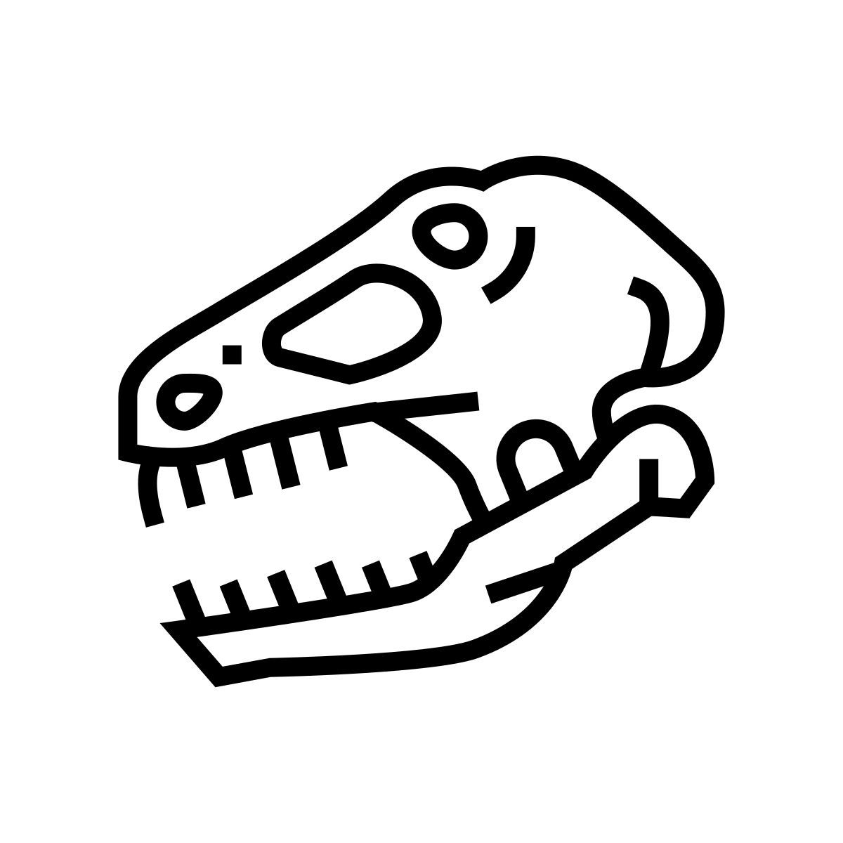 dinosaur skull icon