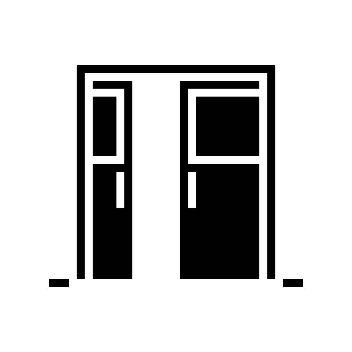 sliding double door icon
