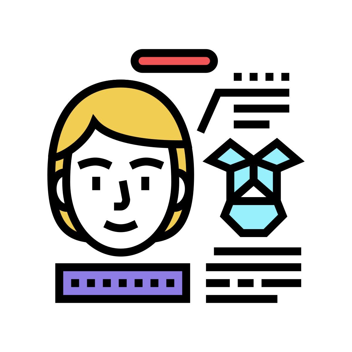 estructura de la cara icon