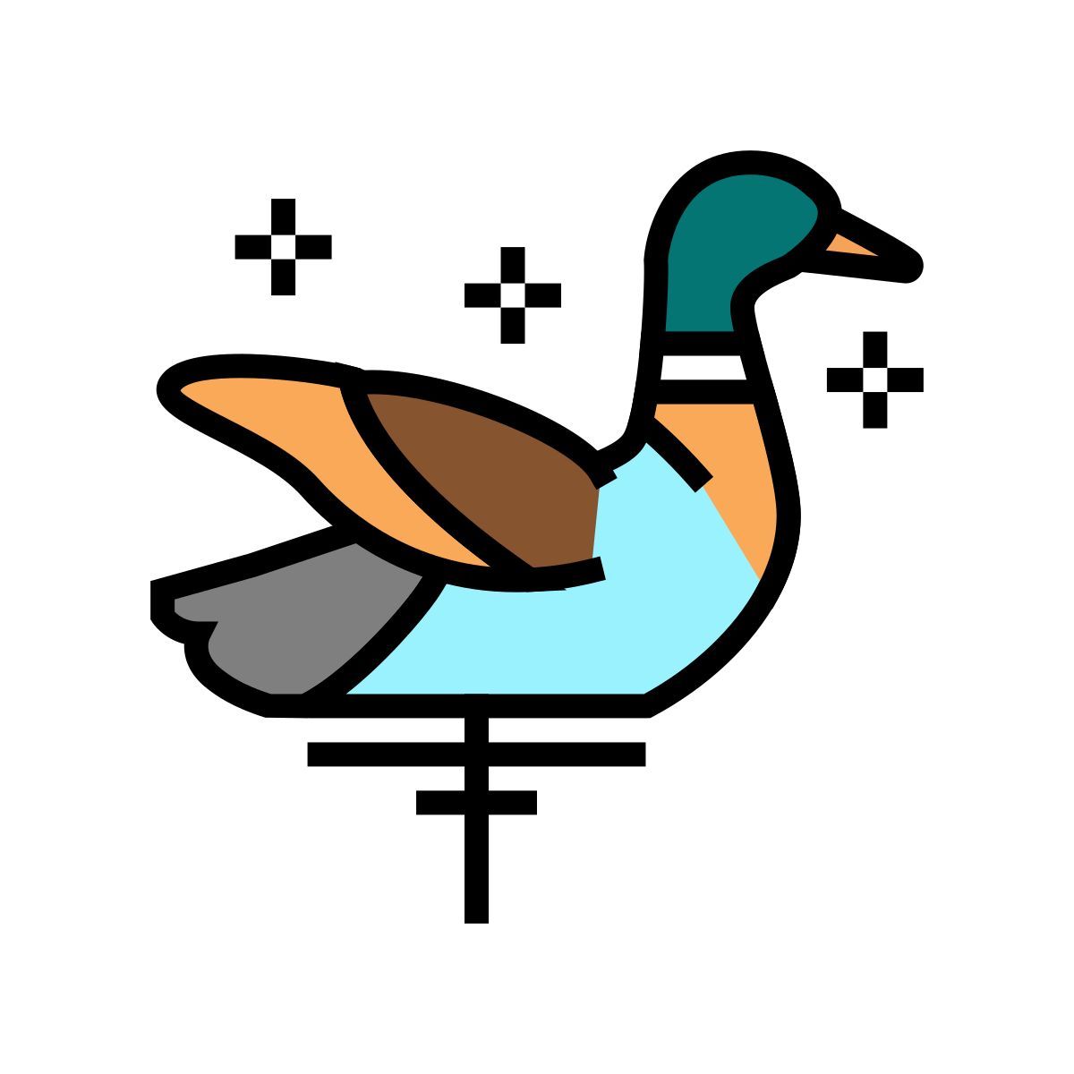 pato señuelo relleno icon