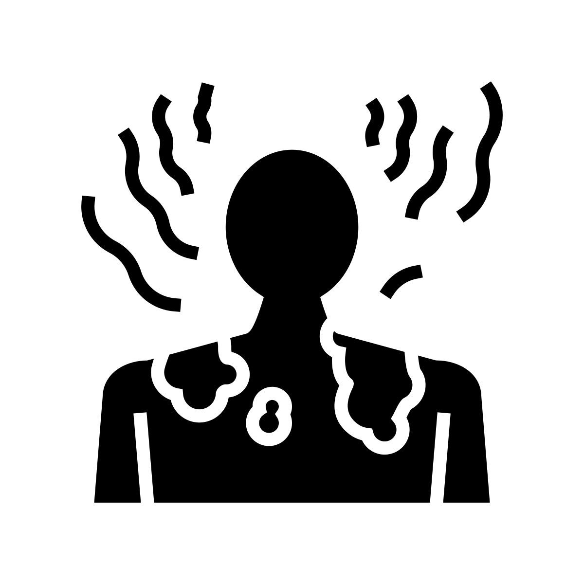 sunburn skin icon
