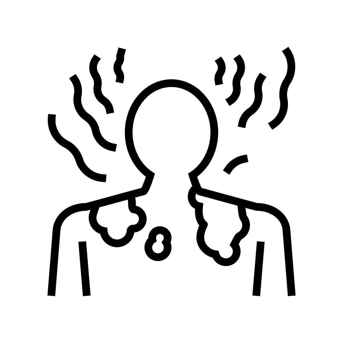 sunburn skin icon