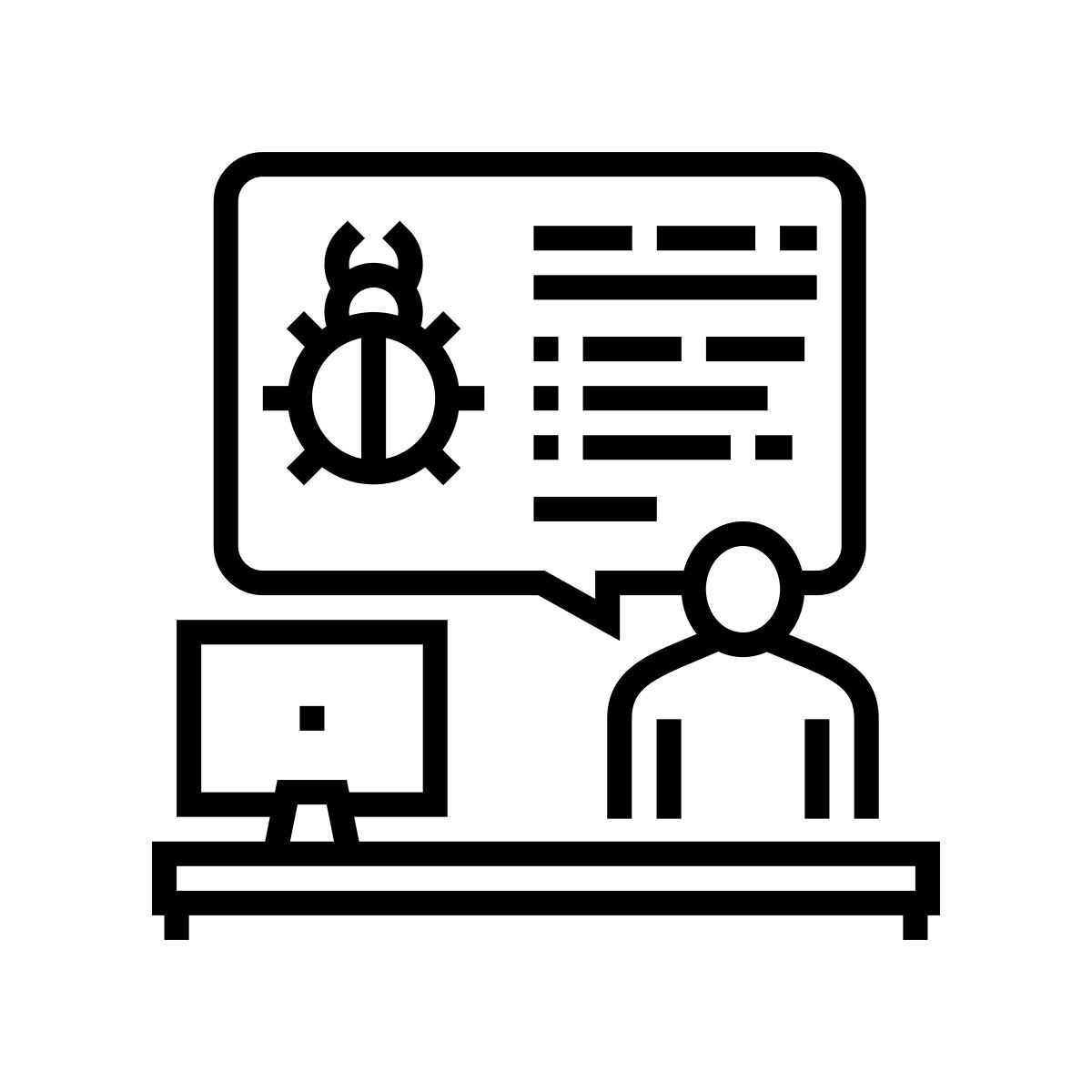 administrador de sistemas corrigindo bugs icon