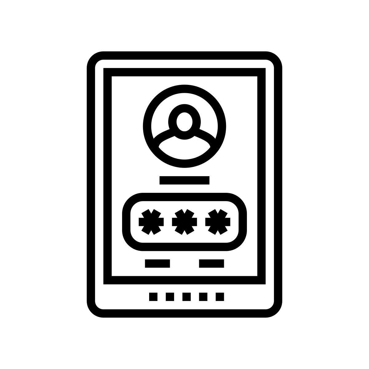 tablet password icon