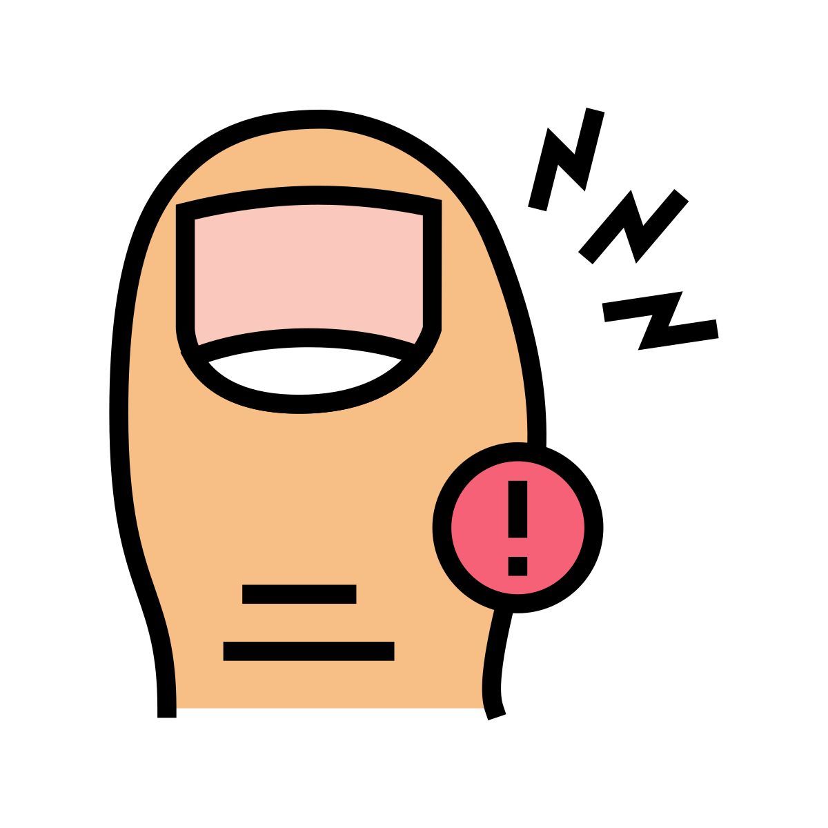 dolor en los dedos del pie icon