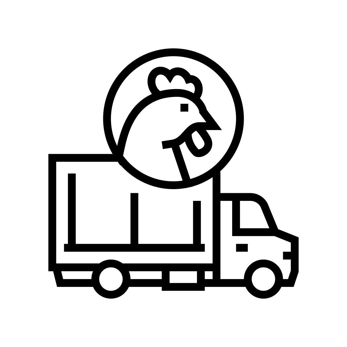 chicken delivery icon
