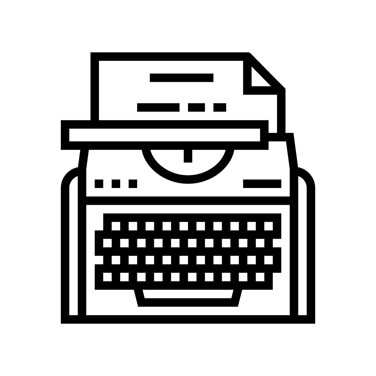 typewriter icon