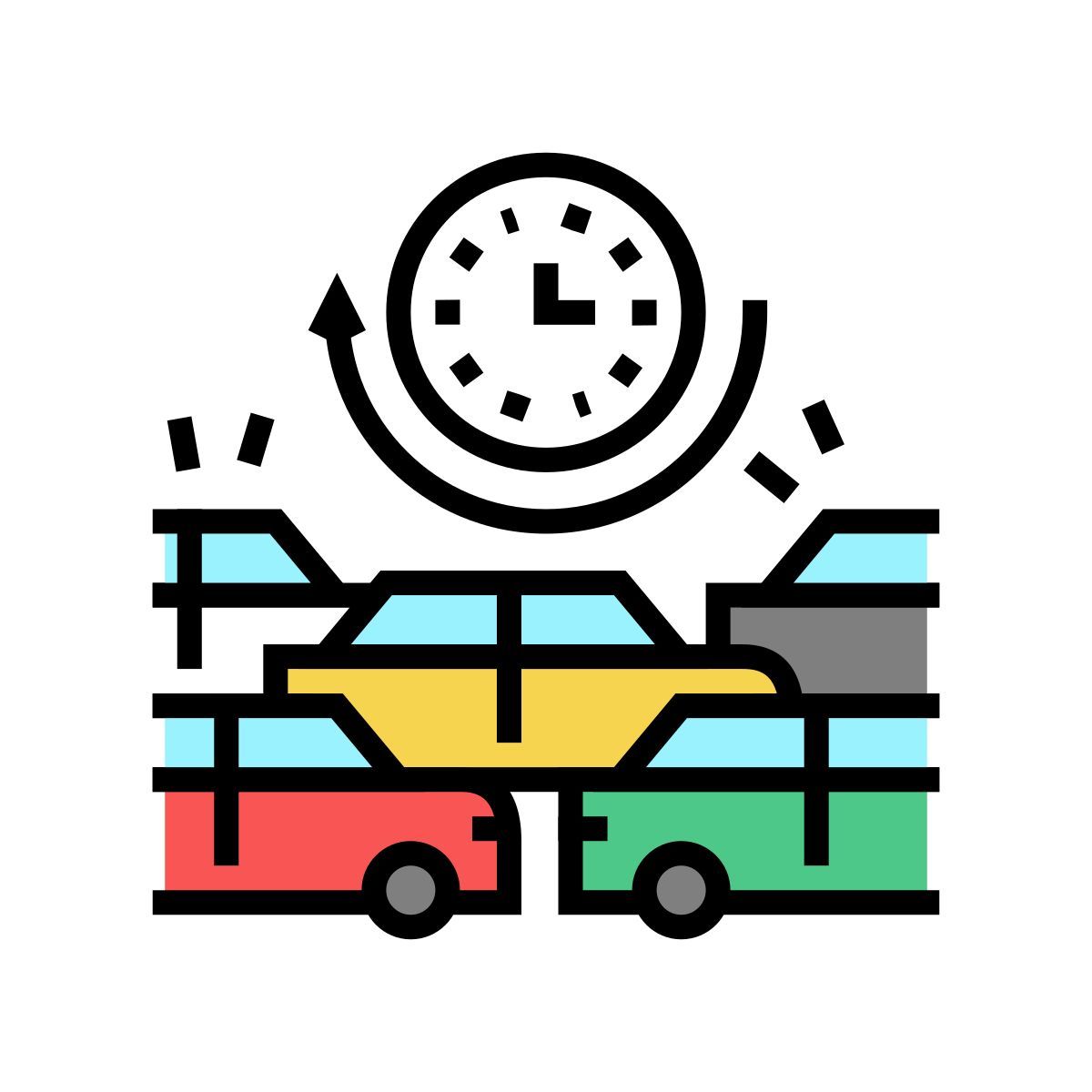 atasco de tráfico icon