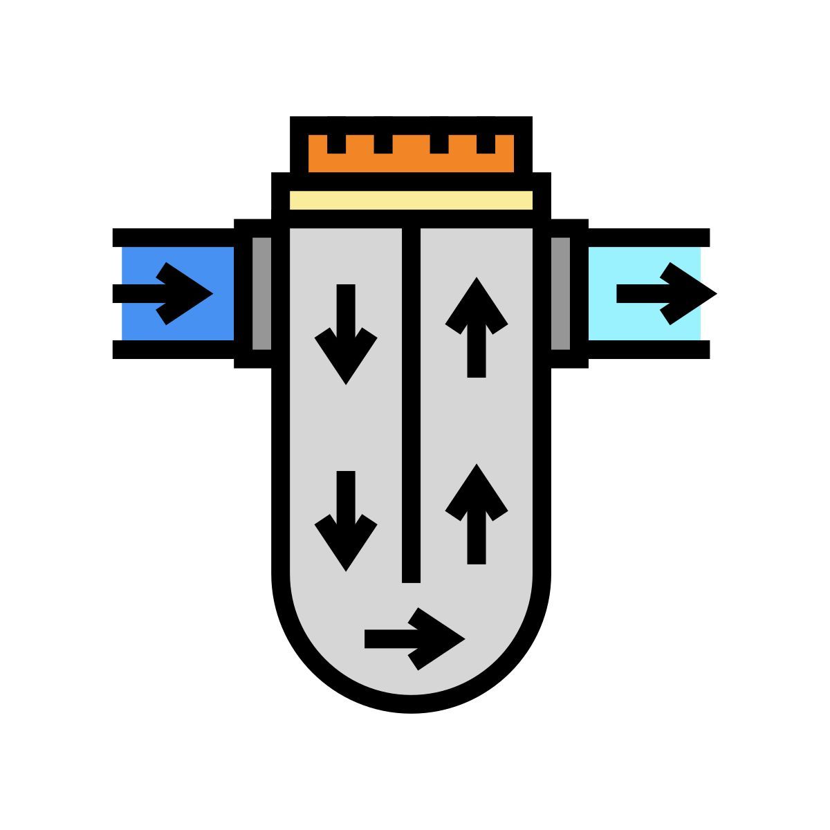 water filtration process icon