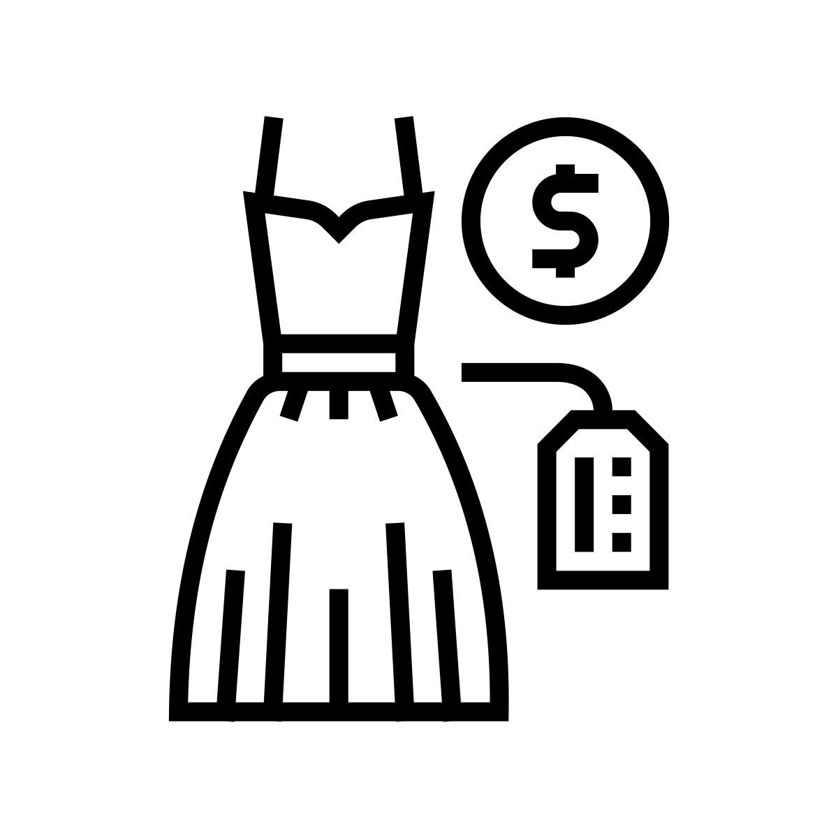 wedding dress icon