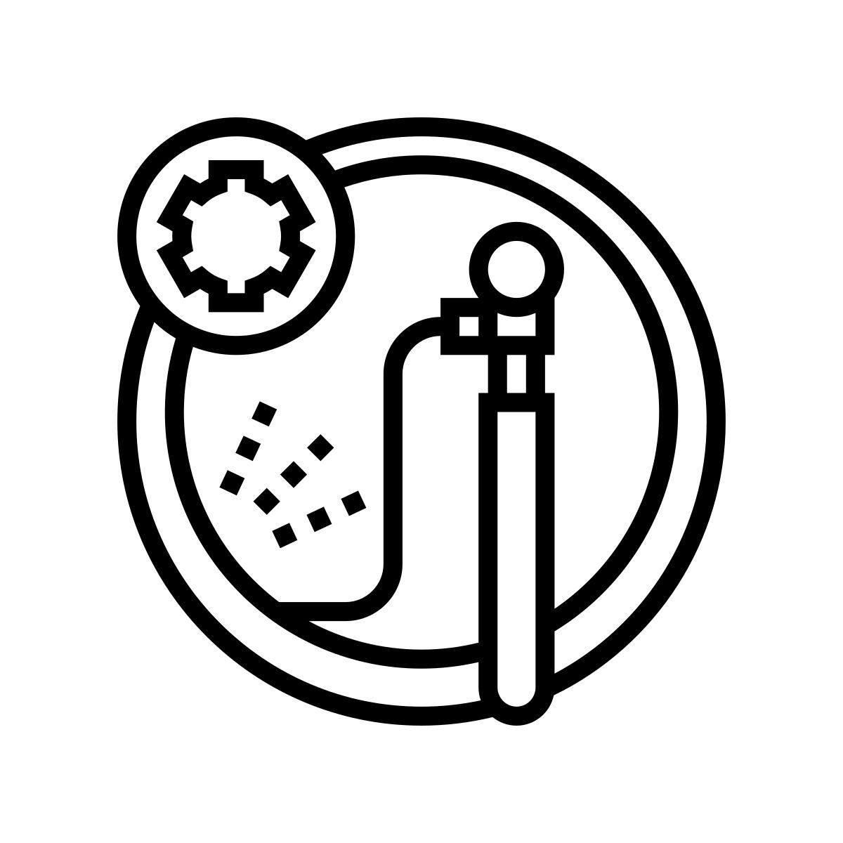inflar la rueda de la bicicleta icon