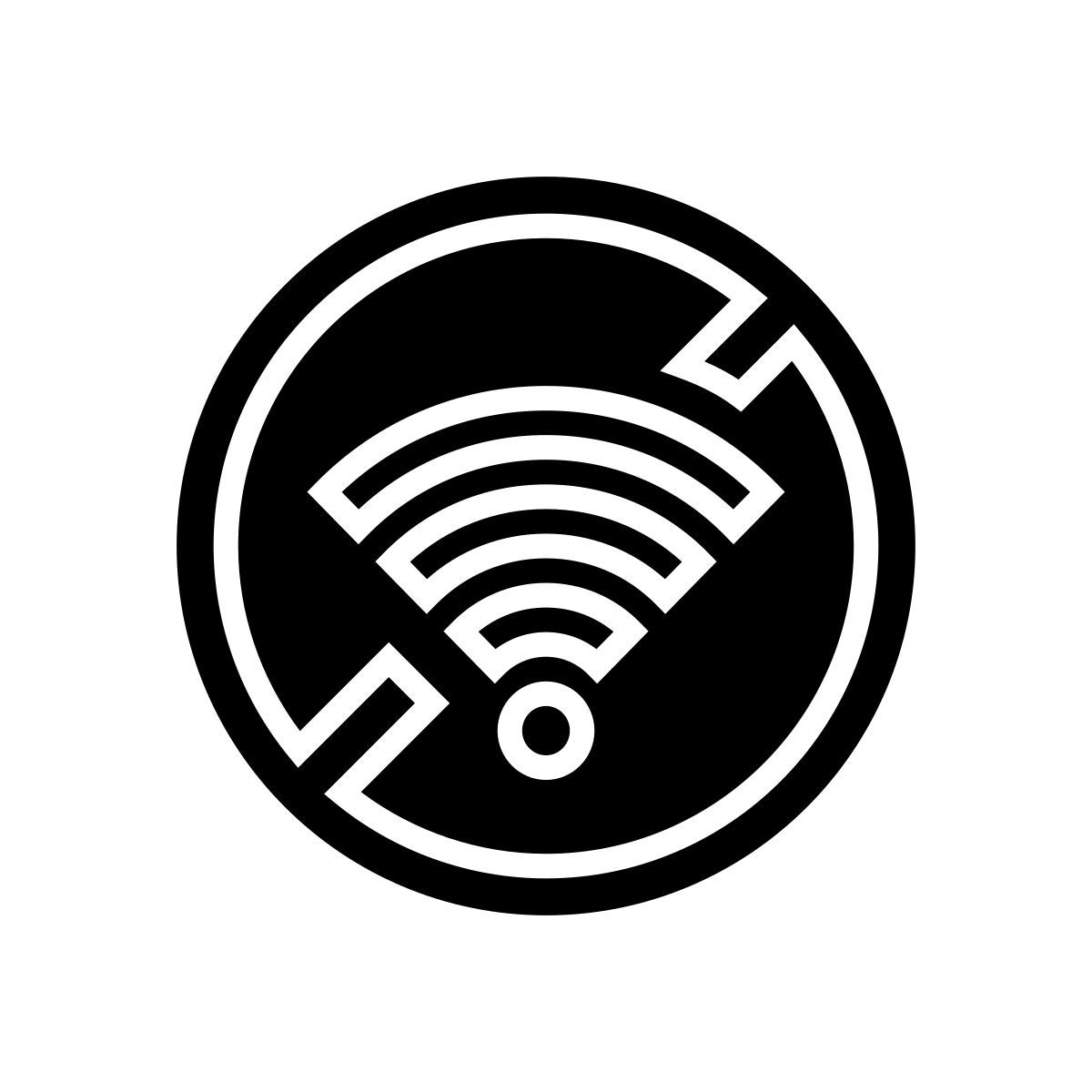 wi fi riscado icon
