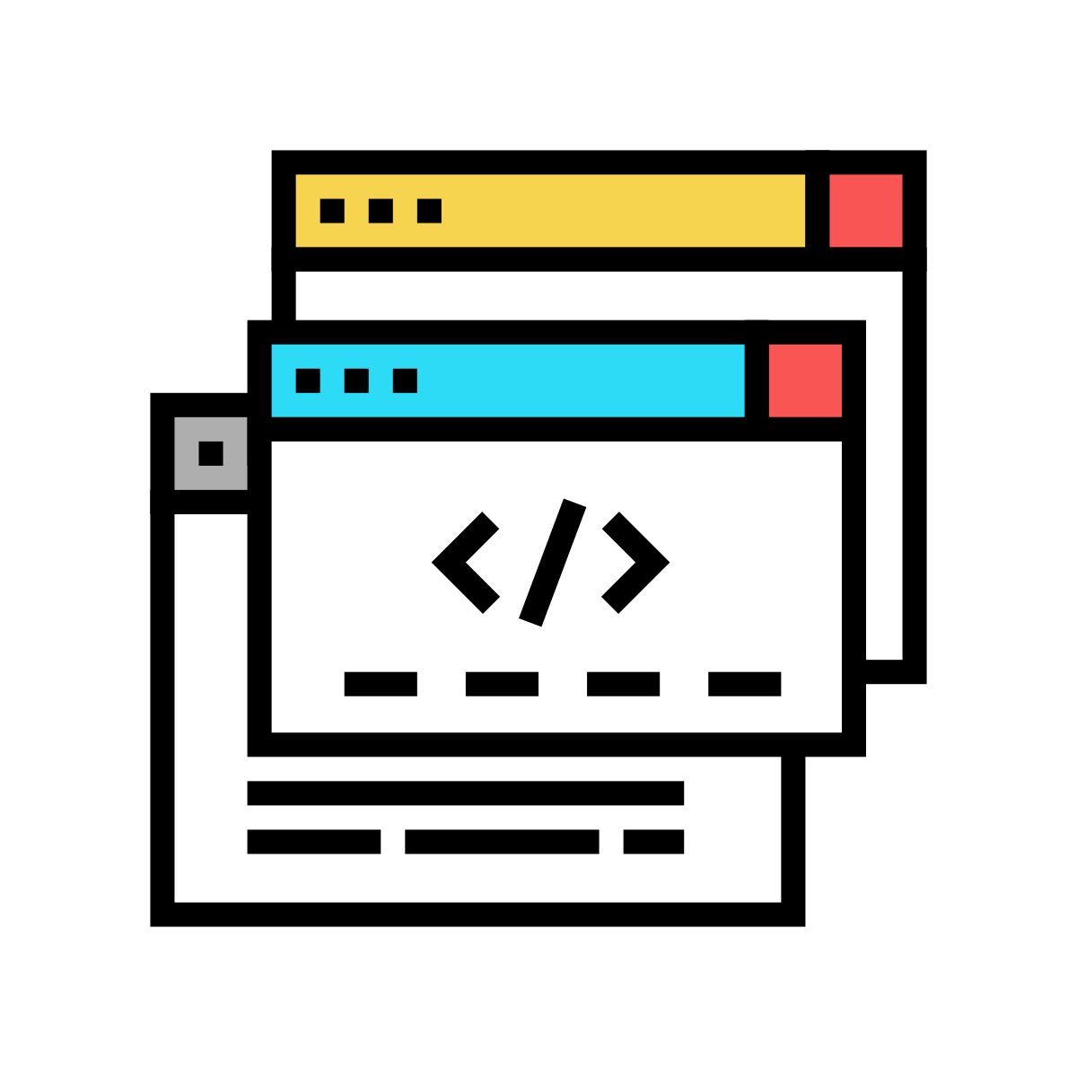 windows with code icon