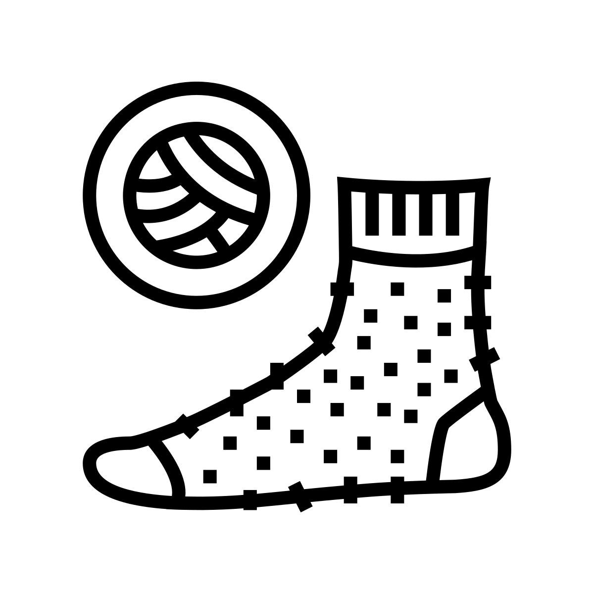 icône chaussette en laine