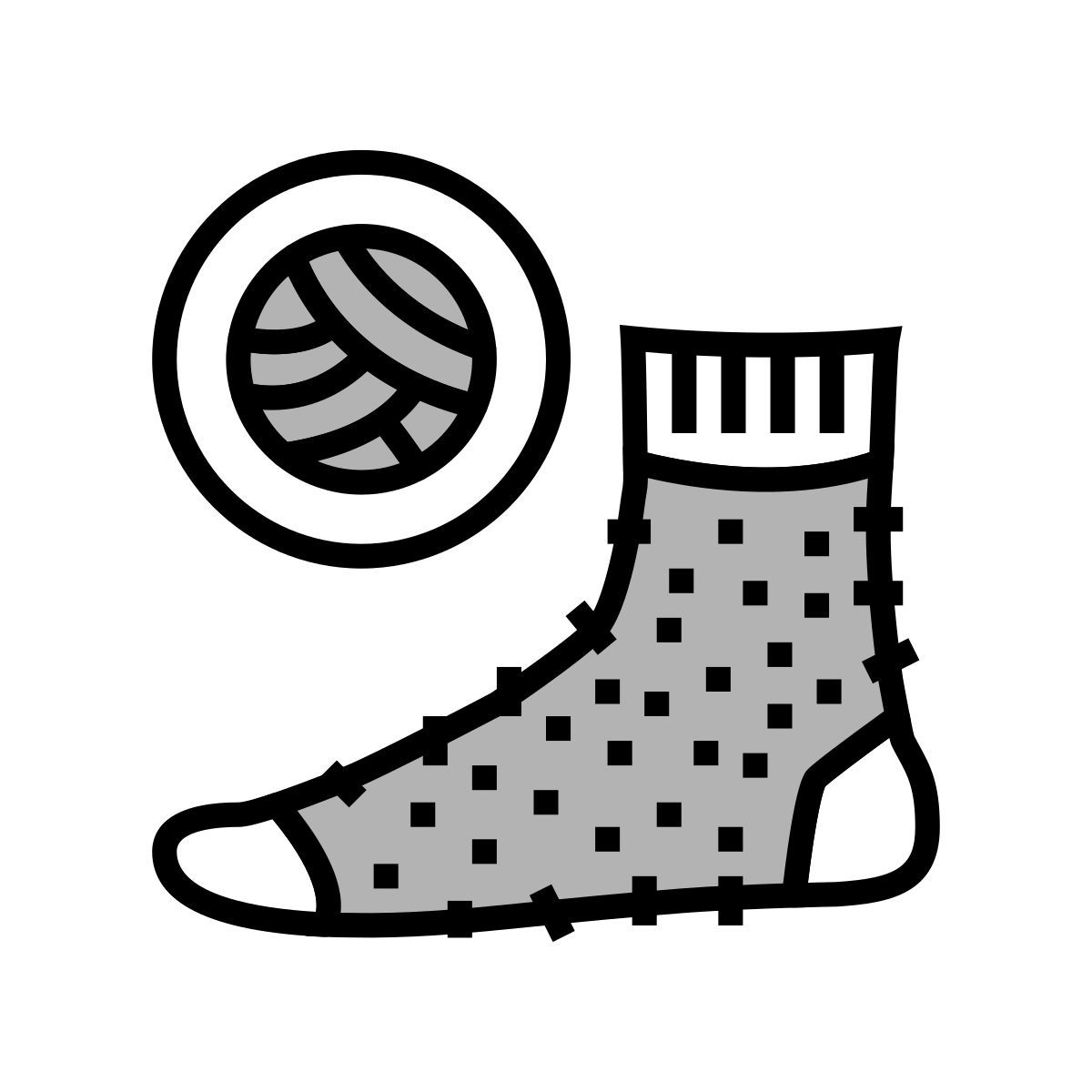 icône chaussette en laine